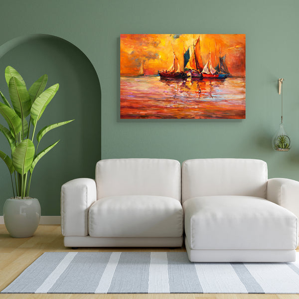 Boats & Sea D4 Canvas Painting Synthetic Frame-Paintings MDF Framing-AFF_FR-IC 5004434 IC 5004434, Abstract Expressionism, Abstracts, Art and Paintings, Automobiles, Boats, Drawing, Illustrations, Impressionism, Landscapes, Modern Art, Nature, Nautical, Paintings, Scenic, Semi Abstract, Sketches, Sunsets, Transportation, Travel, Vehicles, Watercolour, sea, d4, canvas, painting, for, bedroom, living, room, engineered, wood, frame, oil, abstract, watercolor, landscape, acrylic, art, artist, artistic, artwork,