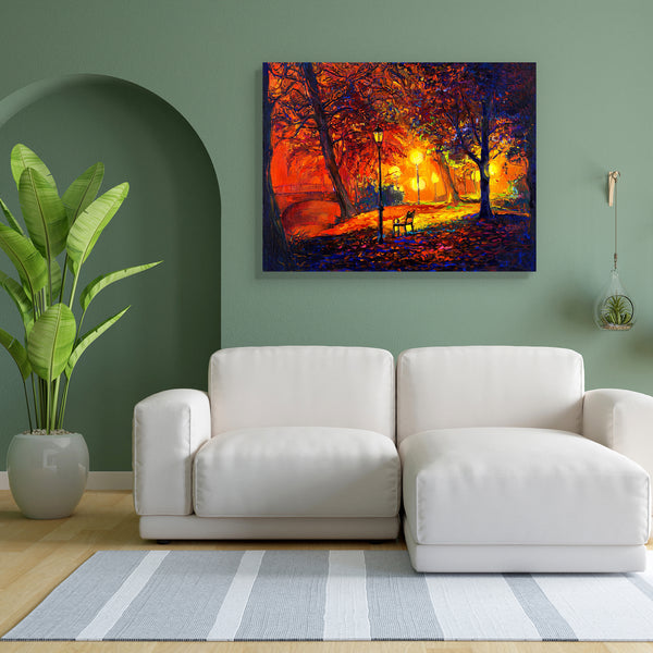 Autumn Park Lake & Bench Canvas Painting Synthetic Frame-Paintings MDF Framing-AFF_FR-IC 5004436 IC 5004436, Abstract Expressionism, Abstracts, Art and Paintings, Countries, Drawing, Illustrations, Impressionism, Landscapes, Modern Art, Nature, Paintings, Rural, Scenic, Seasons, Semi Abstract, Signs, Signs and Symbols, Sunsets, Watercolour, Wooden, autumn, park, lake, bench, canvas, painting, for, bedroom, living, room, engineered, wood, frame, oil, art, paint, abstract, acrylic, artist, artistic, artwork, 