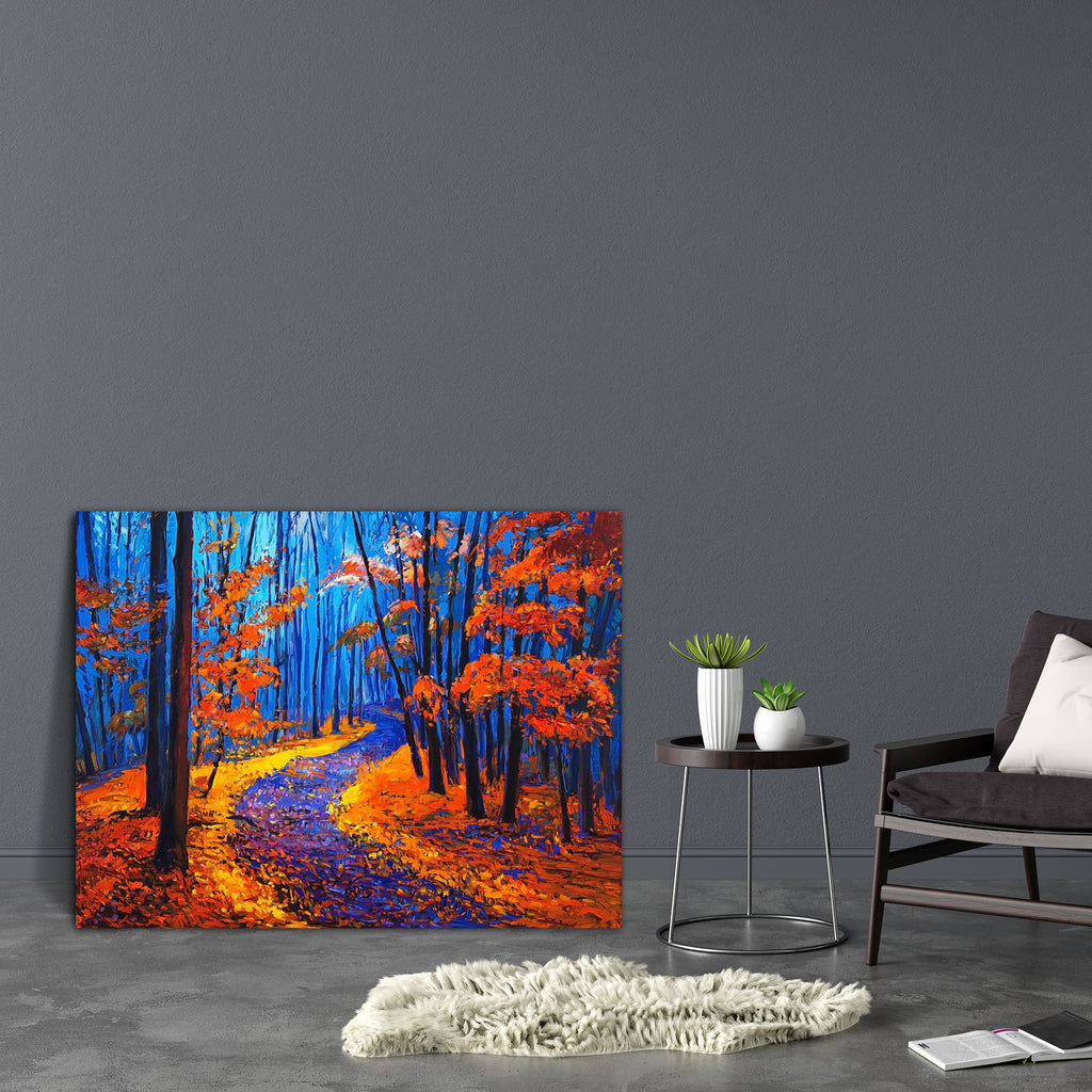 Autumn Forest D3 Canvas Painting Synthetic Frame-Paintings MDF Framing-AFF_FR-IC 5004442 IC 5004442, Abstract Expressionism, Abstracts, Art and Paintings, Countries, Drawing, Illustrations, Impressionism, Landscapes, Modern Art, Nature, Paintings, Rural, Scenic, Seasons, Semi Abstract, Signs, Signs and Symbols, Sunsets, Watercolour, Wooden, autumn, forest, d3, canvas, painting, synthetic, frame, oil, acrylic, landscape, abstract, modern, art, artist, artistic, artwork, background, beautiful, beauty, blue, b