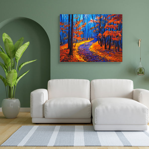 Autumn Forest D3 Canvas Painting Synthetic Frame-Paintings MDF Framing-AFF_FR-IC 5004442 IC 5004442, Abstract Expressionism, Abstracts, Art and Paintings, Countries, Drawing, Illustrations, Impressionism, Landscapes, Modern Art, Nature, Paintings, Rural, Scenic, Seasons, Semi Abstract, Signs, Signs and Symbols, Sunsets, Watercolour, Wooden, autumn, forest, d3, canvas, painting, for, bedroom, living, room, engineered, wood, frame, oil, acrylic, landscape, abstract, modern, art, artist, artistic, artwork, bac