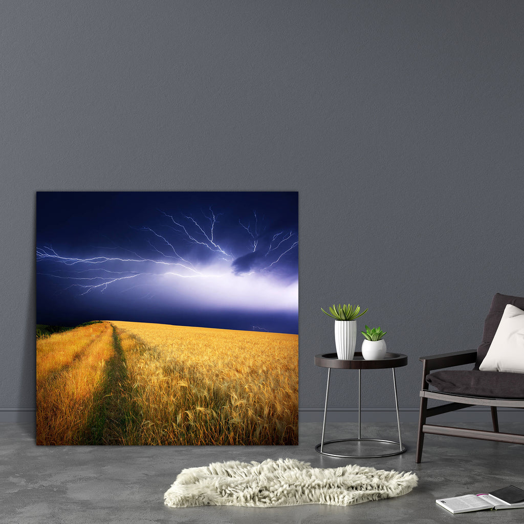 Summer Storm D2 Canvas Painting Synthetic Frame-Paintings MDF Framing-AFF_FR-IC 5004450 IC 5004450, Botanical, Cities, City Views, Countries, Culture, Ethnic, Floral, Flowers, Landscapes, Nature, Rural, Scenic, Seasons, Traditional, Tribal, Wildlife, World Culture, summer, storm, d2, canvas, painting, synthetic, frame, agriculture, autumn, beautiful, bolt, bright, climate, cloud, color, cornfield, country, countryside, danger, dazzle, ecology, electricity, energy, environment, farm, field, flash, flora, fre