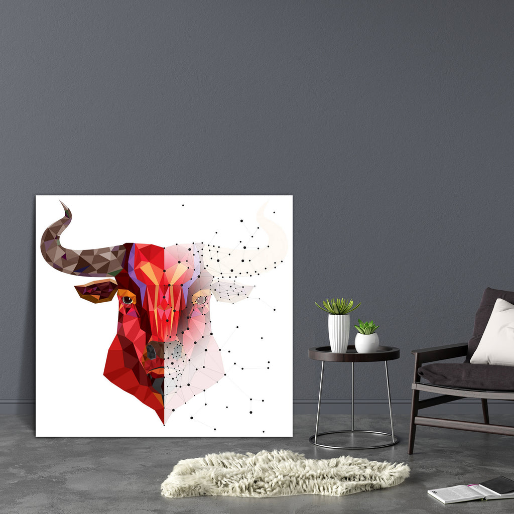 Red Bull Portrait D3 Canvas Painting Synthetic Frame-Paintings MDF Framing-AFF_FR-IC 5004461 IC 5004461, Animals, Art and Paintings, Astrology, Geometric, Geometric Abstraction, Horoscope, Icons, Illustrations, Patterns, Signs, Signs and Symbols, Sports, Sun Signs, Symbols, Wildlife, Zodiac, red, bull, portrait, d3, canvas, painting, synthetic, frame, buffalo, bulls, animal, cow, awesome, aggression, aggressive, art, attack, club, danger, dangerous, defense, design, die, domination, elegant, embellishment, 