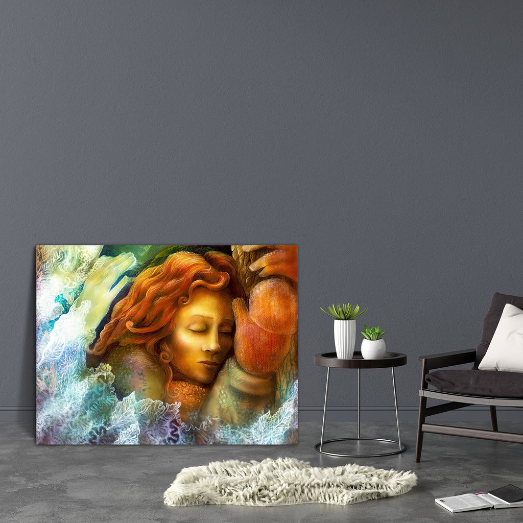 Fairy Woman With Red Hair Canvas Painting Synthetic Frame-Paintings MDF Framing-AFF_FR-IC 5004466 IC 5004466, Art and Paintings, Drawing, Fantasy, Illustrations, Individuals, Love, Nature, Paintings, Portraits, Romance, Scenic, Spiritual, fairy, woman, with, red, hair, canvas, painting, synthetic, frame, art, beautiful, beauty, calm, child, close, up, colorful, colors, creature, detail, dream, dreaming, face, fairytale, gloves, hand, illustration, imagination, light, lovely, loving, magic, magical, mystery,
