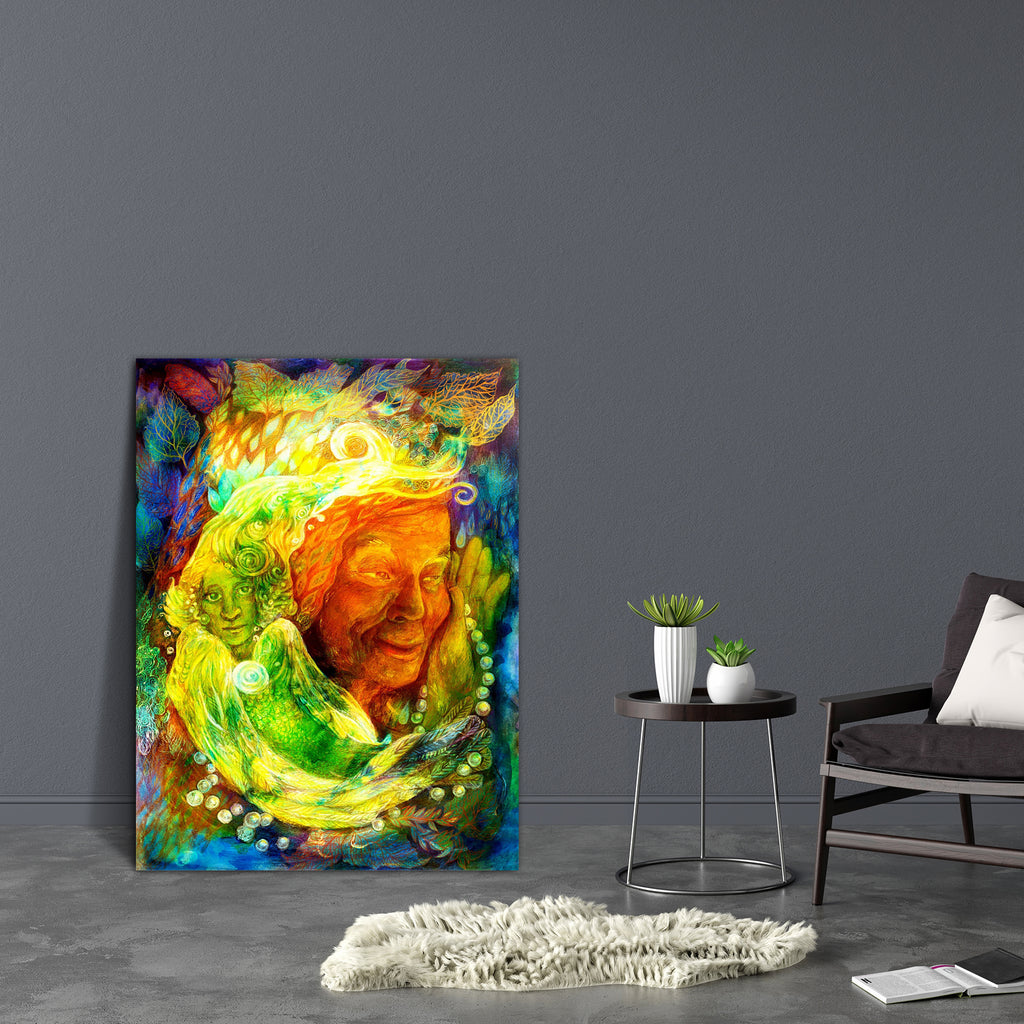 Green Water Fairy Canvas Painting Synthetic Frame-Paintings MDF Framing-AFF_FR-IC 5004468 IC 5004468, Abstract Expressionism, Abstracts, Art and Paintings, Drawing, Fantasy, Illustrations, Individuals, Nature, Paintings, Patterns, Portraits, Scenic, Semi Abstract, Spiritual, green, water, fairy, canvas, painting, synthetic, frame, art, beautiful, beauty, bright, calm, child, color, colorful, creative, creature, detail, dwarf, elemental, emerald, face, fae, illustration, imagination, leaves, light, lines, lo