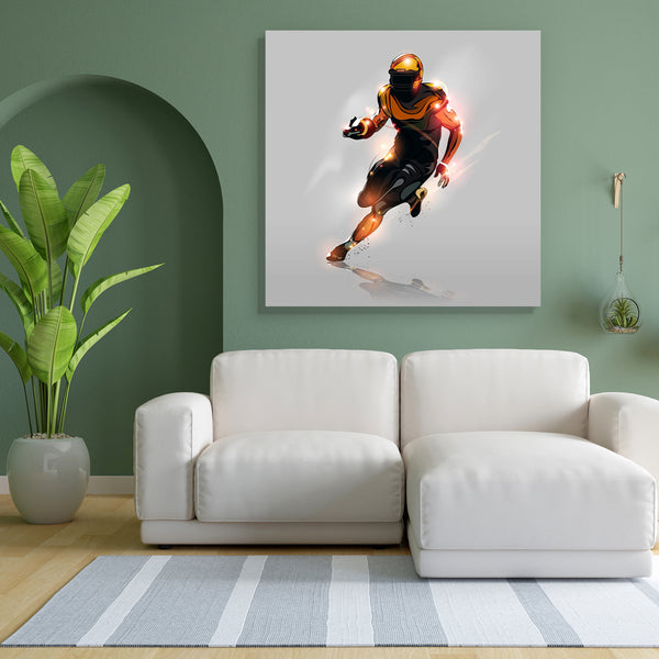 American Football Player Canvas Painting Synthetic Frame-Paintings MDF Framing-AFF_FR-IC 5004474 IC 5004474, Abstract Expressionism, Abstracts, American, Art and Paintings, Black, Black and White, Illustrations, People, Semi Abstract, Signs, Signs and Symbols, Symbols, White, football, player, canvas, painting, for, bedroom, living, room, engineered, wood, frame, abstract, athlete, art, background, ball, color, design, element, fast, field, fitness, green, helmet, illustration, isolated, light, man, motion,