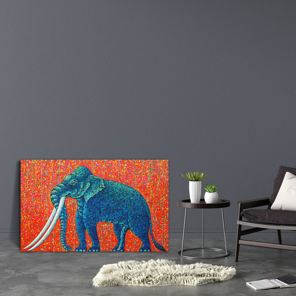 Blue Elephant D2 Canvas Painting Synthetic Frame-Paintings MDF Framing-AFF_FR-IC 5004481 IC 5004481, Animals, Art and Paintings, Asian, Nature, Paintings, Scenic, Wildlife, blue, elephant, d2, canvas, painting, synthetic, frame, acrylic, animal, art, asia, beautyful, big, eye, body, colourful, original, power, red, strong, texture, thai, tradition, artzfolio, wall decor for living room, wall frames for living room, frames for living room, wall art, canvas painting, wall frame, scenery, panting, paintings fo