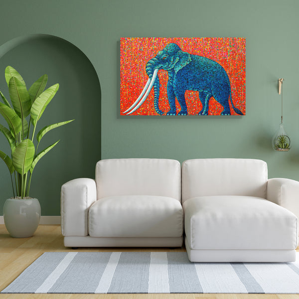 Blue Elephant D2 Canvas Painting Synthetic Frame-Paintings MDF Framing-AFF_FR-IC 5004481 IC 5004481, Animals, Art and Paintings, Asian, Nature, Paintings, Scenic, Wildlife, blue, elephant, d2, canvas, painting, for, bedroom, living, room, engineered, wood, frame, acrylic, animal, art, asia, beautyful, big, eye, body, colourful, original, power, red, strong, texture, thai, tradition, artzfolio, wall decor for living room, wall frames for living room, frames for living room, wall art, canvas painting, wall fr