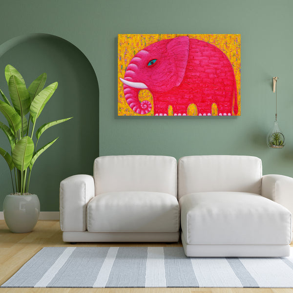 Red Elephant D5 Canvas Painting Synthetic Frame-Paintings MDF Framing-AFF_FR-IC 5004489 IC 5004489, Animals, Art and Paintings, Asian, Nature, Paintings, Scenic, Wildlife, red, elephant, d5, canvas, painting, for, bedroom, living, room, engineered, wood, frame, acrylic, animal, art, asia, beautyful, big, blue, eye, body, colourful, original, power, strong, texture, yellow, artzfolio, wall decor for living room, wall frames for living room, frames for living room, wall art, canvas painting, wall frame, scene