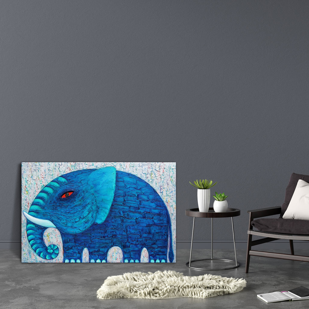Blue Elephant D3 Canvas Painting Synthetic Frame-Paintings MDF Framing-AFF_FR-IC 5004490 IC 5004490, Animals, Art and Paintings, Asian, Nature, Paintings, Scenic, Wildlife, blue, elephant, d3, canvas, painting, synthetic, frame, acrylic, animal, art, asia, beautyful, big, eye, body, colourful, original, power, strong, texture, artzfolio, wall decor for living room, wall frames for living room, frames for living room, wall art, canvas painting, wall frame, scenery, panting, paintings for living room, framed 