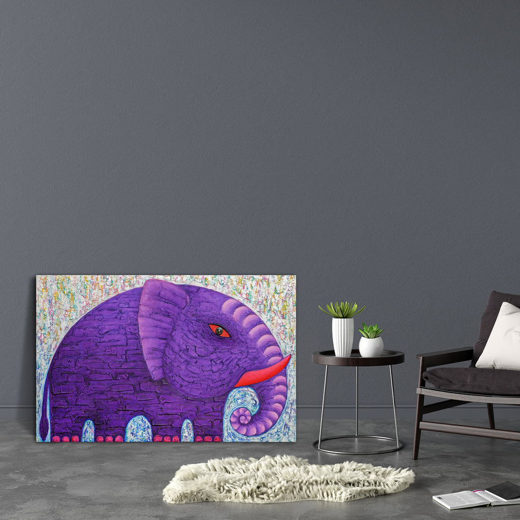 Purple Elephant Canvas Painting Synthetic Frame-Paintings MDF Framing-AFF_FR-IC 5004491 IC 5004491, Animals, Art and Paintings, Asian, Nature, Paintings, Scenic, Wildlife, purple, elephant, canvas, painting, synthetic, frame, acrylic, animal, art, asia, beautyful, big, blue, eye, body, colourful, original, power, red, silver, strong, texture, artzfolio, wall decor for living room, wall frames for living room, frames for living room, wall art, canvas painting, wall frame, scenery, panting, paintings for livi