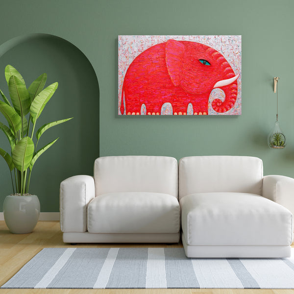Red Elephant D6 Canvas Painting Synthetic Frame-Paintings MDF Framing-AFF_FR-IC 5004492 IC 5004492, Animals, Art and Paintings, Asian, Nature, Paintings, Scenic, Wildlife, red, elephant, d6, canvas, painting, for, bedroom, living, room, engineered, wood, frame, acrylic, animal, art, asia, beautyful, big, body, colourful, original, power, silver, strong, texture, artzfolio, wall decor for living room, wall frames for living room, frames for living room, wall art, canvas painting, wall frame, scenery, panting
