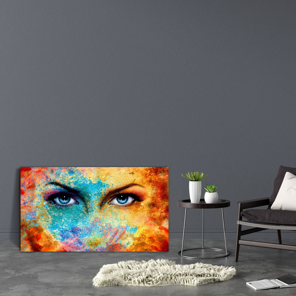 Blue Eyes Woman Canvas Painting Synthetic Frame-Paintings MDF Framing-AFF_FR-IC 5004494 IC 5004494, Art and Paintings, Botanical, Floral, Flowers, Illustrations, Nature, Paintings, Religion, Religious, Spiritual, blue, eyes, woman, canvas, painting, synthetic, frame, goddess, eye, makeup, artist, healing, mystical, mystic, appealing, art, artwork, attractive, beautiful, beauty, color, colorful, cosmetic, enchanting, enchantress, esoteric, ethereal, close, up, fairy, female, feminine, flower, gaze, harmony, 