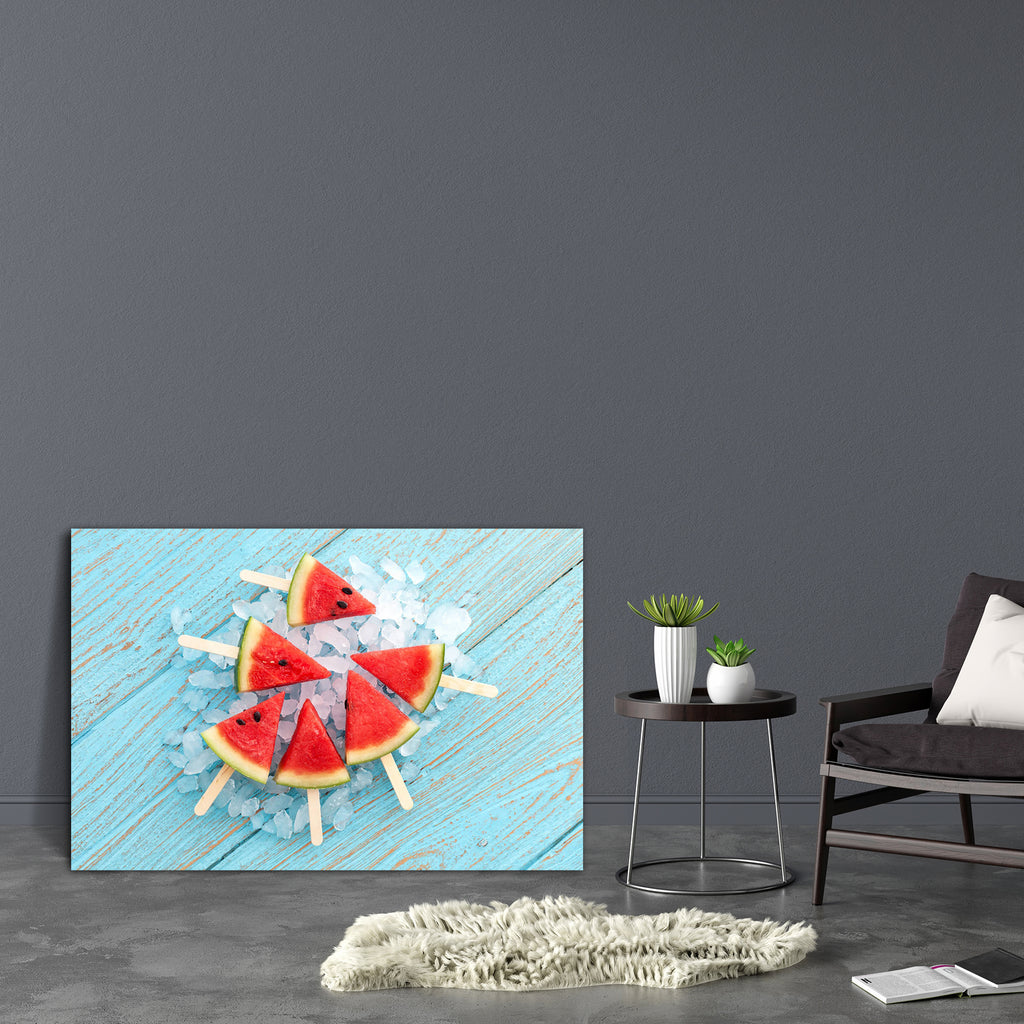 Watermelon Popsicle Canvas Painting Synthetic Frame-Paintings MDF Framing-AFF_FR-IC 5004496 IC 5004496, Ancient, Art and Paintings, Black and White, Cuisine, Food, Food and Beverage, Food and Drink, Fruit and Vegetable, Fruits, Historical, Medieval, Vintage, White, Wooden, watermelon, popsicle, canvas, painting, synthetic, frame, summer, fruit, cool, dessert, background, sweet, art, bar, blue, cold, color, delicious, freeze, fresh, green, ice, old, red, refreshing, snack, stick, sugar, taste, tasty, teak, t