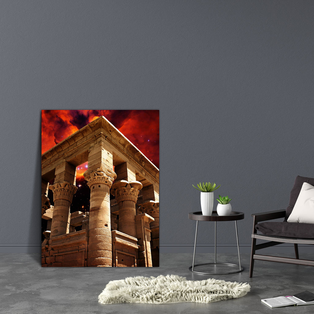 Trajan Kiosk At Agilkia Island & Nebula Canvas Painting Synthetic Frame-Paintings MDF Framing-AFF_FR-IC 5004543 IC 5004543, African, Ancient, Architecture, Art and Paintings, Astronomy, Automobiles, Cosmology, Eygptian, Fantasy, Historical, Landmarks, Medieval, Photography, Places, Religion, Religious, Science Fiction, Space, Stars, Transportation, Travel, Vehicles, Vintage, trajan, kiosk, at, agilkia, island, nebula, canvas, painting, synthetic, frame, africa, antique, archeology, art, astrophotography, ba
