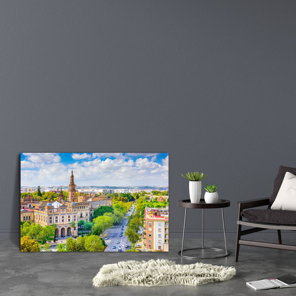 Seville, Spain Cityscape Towards Plaza De Espana Canvas Painting Synthetic Frame-Paintings MDF Framing-AFF_FR-IC 5004561 IC 5004561, Architecture, Cities, City Views, Landscapes, Scenic, Skylines, Space, Spanish, seville, spain, cityscape, towards, plaza, de, espana, canvas, painting, synthetic, frame, sevilla, andalucia, andalusia, andalusian, city, hall, day, downtown, europe, european, government, historic, iberian, monument, scene, scenery, skyline, tower, town, view, artzfolio, wall decor for living ro