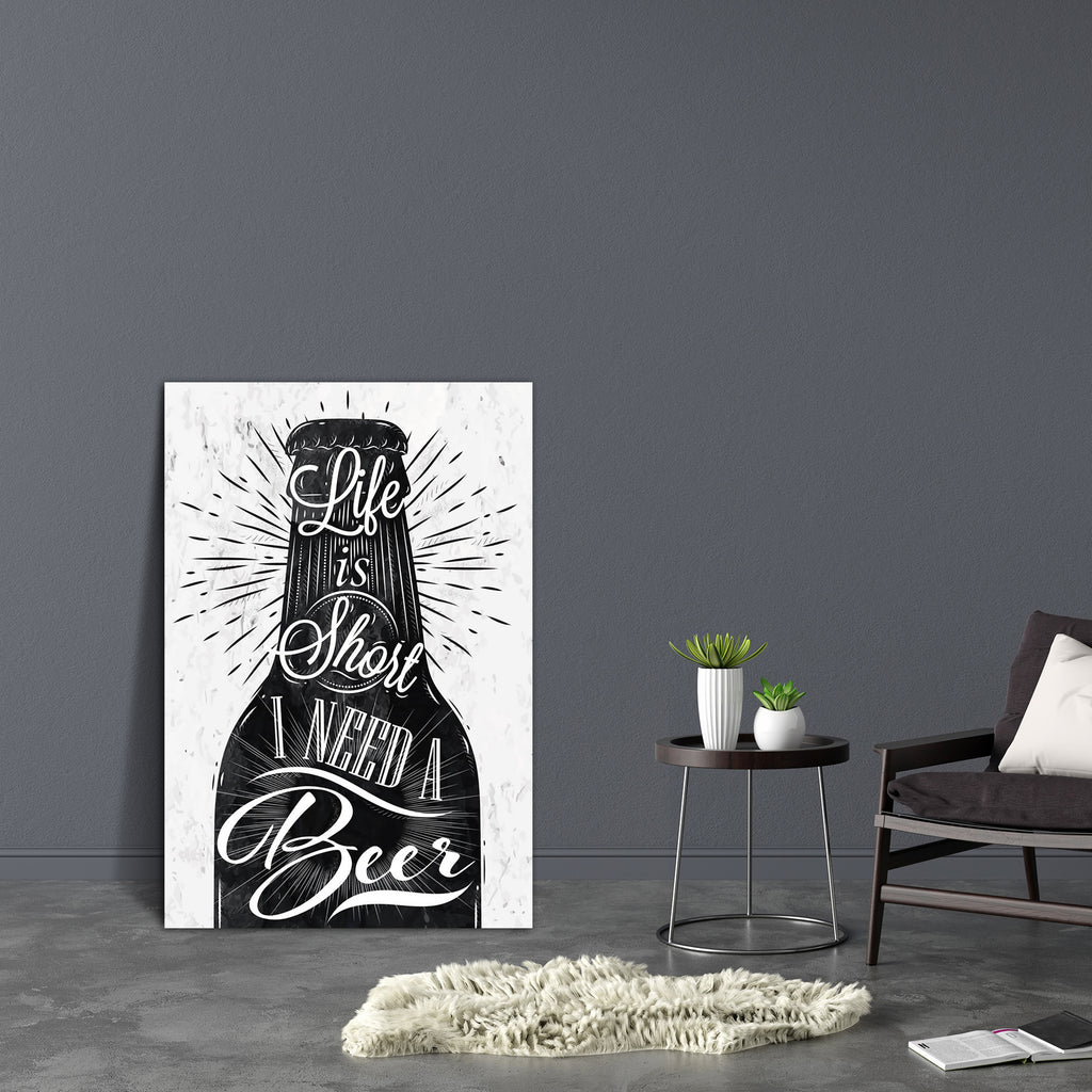 Life Is Short I Need A Beer Canvas Painting Synthetic Frame-Paintings MDF Framing-AFF_FR-IC 5004571 IC 5004571, Ancient, Black, Black and White, Calligraphy, Cuisine, Digital, Digital Art, Food, Food and Beverage, Food and Drink, God Ram, Graphic, Historical, Medieval, Retro, Signs, Signs and Symbols, Symbols, Vintage, White, Wine, life, is, short, i, need, a, beer, canvas, painting, synthetic, frame, poster, bar, bottle, alcohol, background, banner, cafe, chalk, chalkboard, coal, dark, design, drawn, drink