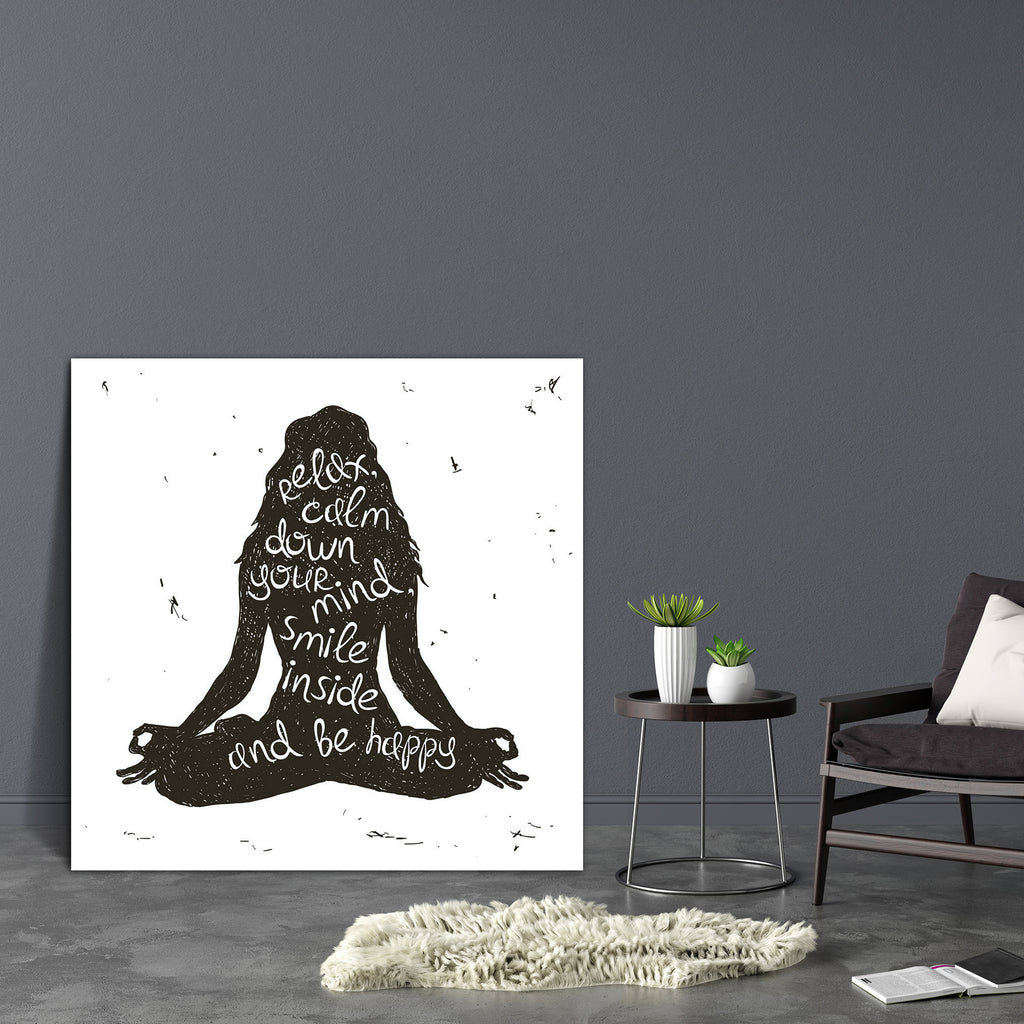 Woman Sitting In Lotus Pose Of Yoga Canvas Painting Synthetic Frame-Paintings MDF Framing-AFF_FR-IC 5004587 IC 5004587, Asian, Black, Black and White, Calligraphy, Hand Drawn, Health, Illustrations, People, Signs, Signs and Symbols, Spiritual, Sports, Symbols, Text, Typography, White, woman, sitting, in, lotus, pose, of, yoga, canvas, painting, synthetic, frame, meditation, grunge, zen, silhouette, silhouettes, postures, peace, sign, asana, background, body, calm, care, concept, creative, design, figure, fi