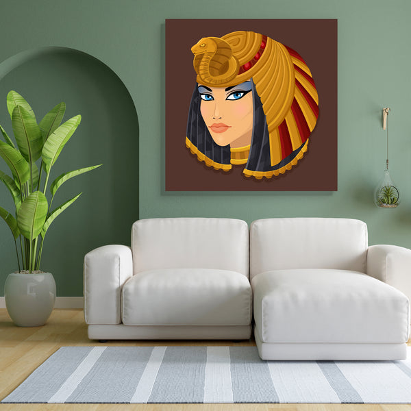 Portrait Cleopatra Canvas Painting Synthetic Frame-Paintings MDF Framing-AFF_FR-IC 5004590 IC 5004590, Ancient, Animated Cartoons, Art and Paintings, Caricature, Cartoons, Eygptian, Fashion, Historical, Icons, Illustrations, Individuals, Medieval, People, Portraits, Religion, Religious, Signs, Signs and Symbols, Vintage, portrait, cleopatra, canvas, painting, for, bedroom, living, room, engineered, wood, frame, egypt, egyptian, nefertiti, pharaoh, woman, art, background, beautiful, beauty, bracelet, brunett