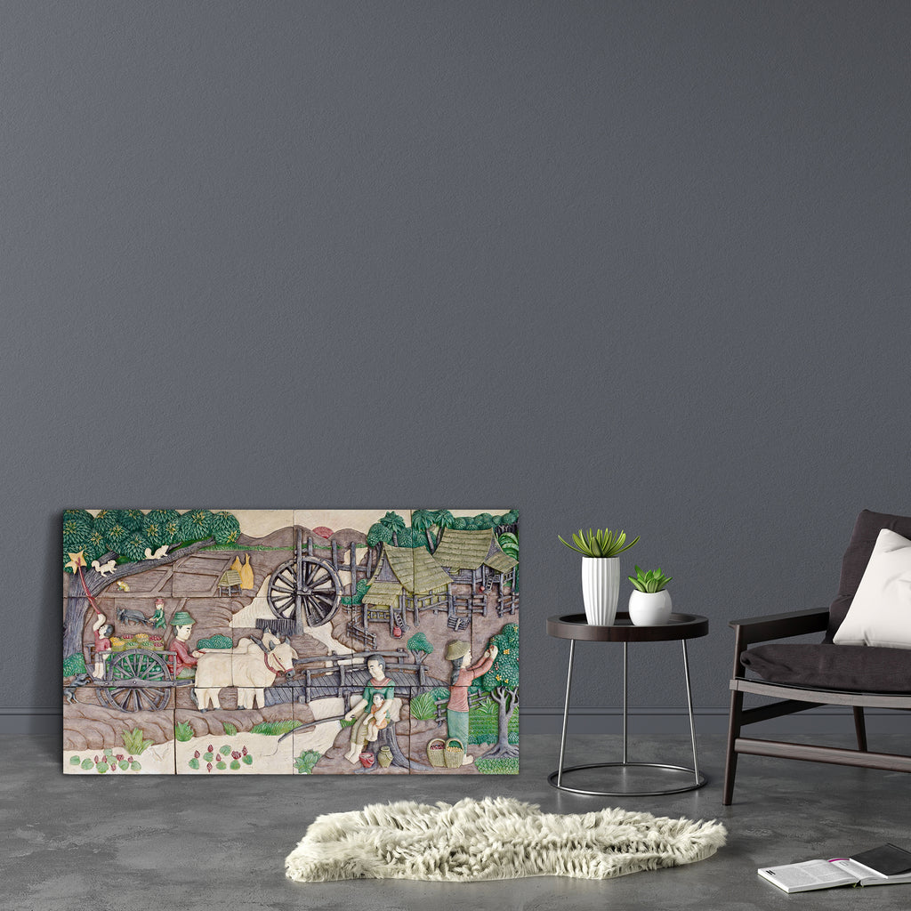 Thai Stucco On The Temple Wall Thailand D2 Canvas Painting Synthetic Frame-Paintings MDF Framing-AFF_FR-IC 5004592 IC 5004592, Ancient, Architecture, Art and Paintings, Asian, Countries, Culture, Ethnic, Historical, Marble and Stone, Medieval, Paintings, Patterns, Religion, Religious, Retro, Signs, Signs and Symbols, Traditional, Tribal, Vintage, World Culture, thai, stucco, on, the, temple, wall, thailand, d2, canvas, painting, synthetic, frame, agriculture, art, artistic, asia, background, carving, cast, 