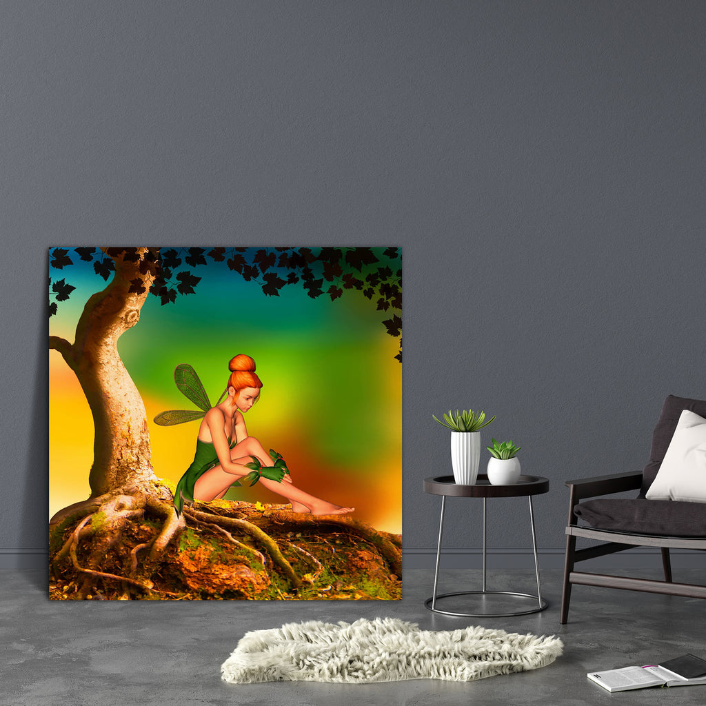 Fairy Sitting Under A Bonsai Tree Canvas Painting Synthetic Frame-Paintings MDF Framing-AFF_FR-IC 5004603 IC 5004603, Fantasy, Landscapes, Nature, Scenic, Space, Surrealism, Wooden, fairy, sitting, under, a, bonsai, tree, canvas, painting, synthetic, frame, adventure, beautiful, bright, copy, dark, darkness, day, deep, dreams, dreamy, enchanted, fairytale, forest, green, imagination, imagine, landscape, leaves, magic, misty, mysterious, mystery, natural, outdoor, plant, ray, shine, sit, sun, sunlight, sunny