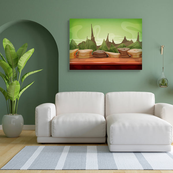 Alien Planet Landscape D1 Canvas Painting Synthetic Frame-Paintings MDF Framing-AFF_FR-IC 5004610 IC 5004610, Animated Cartoons, Astronomy, Caricature, Cartoons, Cosmology, Fantasy, Illustrations, Landscapes, Marble and Stone, Mountains, Scenic, Space, Sports, alien, planet, landscape, d1, canvas, painting, for, bedroom, living, room, engineered, wood, frame, game, background, ui, atmosphere, boulder, cloudscape, desert, earth, funny, green, ground, gui, imaginary, martian, parallax, place, relief, rock, sk