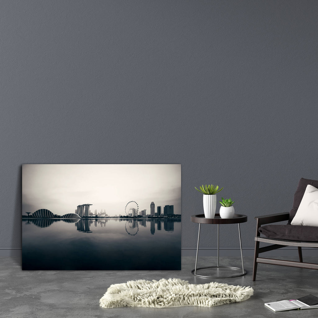 Singapore Skyline D1 Canvas Painting Synthetic Frame-Paintings MDF Framing-AFF_FR-IC 5004611 IC 5004611, Architecture, Asian, Automobiles, Black, Black and White, Cities, City Views, God Ram, Hinduism, Landmarks, Modern Art, Panorama, Places, Skylines, Transportation, Travel, Urban, Vehicles, White, singapore, skyline, d1, canvas, painting, synthetic, frame, buildings, water, city, cityscape, asia, modern, metropolis, building, panoramic, skyscraper, waterfront, bay, reflection, marina, sands, hotel, landma