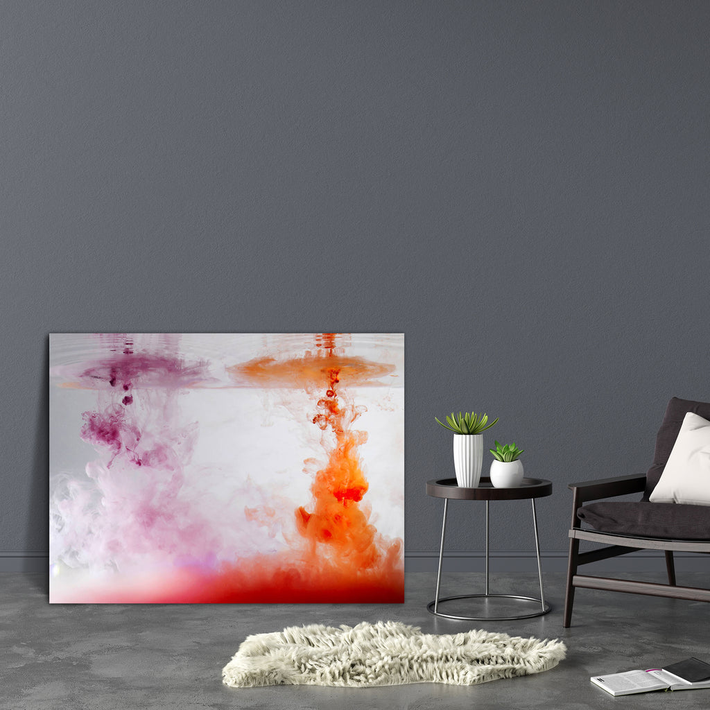 Abstract Colours Ink In Water Canvas Painting Synthetic Frame - Paintings MDF Framing - ArtzFolio.com