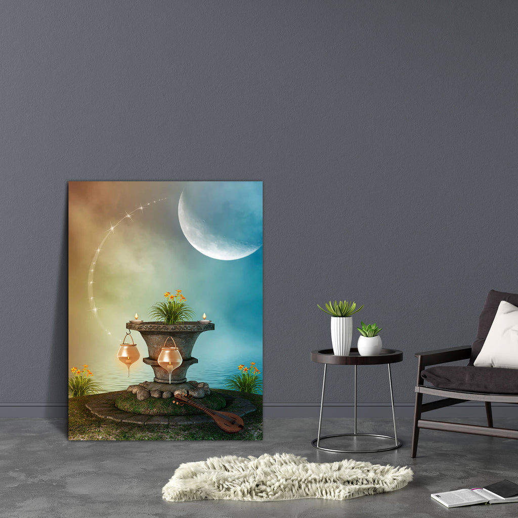 Stone Pedestal & Lamps Canvas Painting Synthetic Frame-Paintings MDF Framing-AFF_FR-IC 5004628 IC 5004628, Art and Paintings, Baby, Botanical, Children, Digital, Digital Art, Fantasy, Floral, Flowers, Graphic, Illustrations, Kids, Landscapes, Marble and Stone, Nature, Scenic, Stars, stone, pedestal, lamps, canvas, painting, synthetic, frame, amazing, art, backdrops, background, beautiful, cloud, dream, dreams, dreamy, enchanting, fae, fairy, fairytale, illustration, instrument, lamp, landscape, lighting, ma
