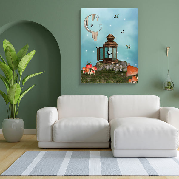 Big Lamp & Butterflies Canvas Painting Synthetic Frame-Paintings MDF Framing-AFF_FR-IC 5004629 IC 5004629, Art and Paintings, Baby, Botanical, Children, Digital, Digital Art, Fantasy, Floral, Flowers, Graphic, Illustrations, Kids, Landscapes, Marble and Stone, Nature, Scenic, Stars, big, lamp, butterflies, canvas, painting, for, bedroom, living, room, engineered, wood, frame, amazing, art, backdrops, background, beautiful, cloud, dream, dreams, dreamy, enchanting, fae, fairy, fairytale, illustration, landsc