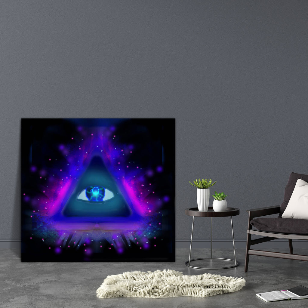 All Seeing Eye D2 Canvas Painting Synthetic Frame - Paintings MDF Framing - ArtzFolio.com