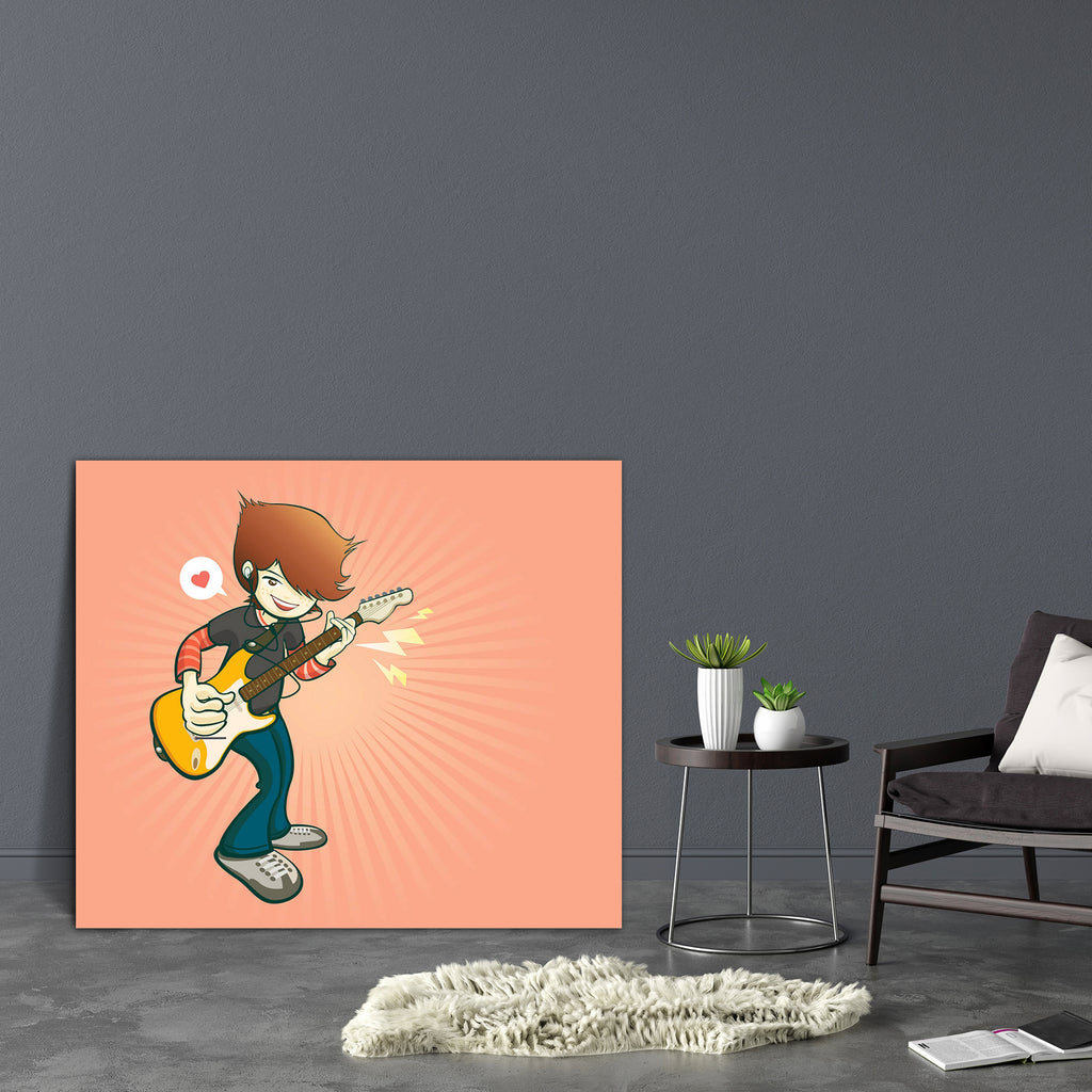 Rock Guitar Cartoon Style Music Canvas Painting Synthetic Frame-Paintings MDF Framing-AFF_FR-IC 5004636 IC 5004636, Animated Cartoons, Caricature, Cartoons, Entertainment, Hobbies, Illustrations, Music, Music and Dance, Music and Musical Instruments, Musical Instruments, People, Metallic, rock, guitar, cartoon, style, canvas, painting, synthetic, frame, artist, background, band, character, concert, contest, winner, cute, electric, fun, funny, guitarist, guy, happy, heavy, hobby, illustration, instrument, is