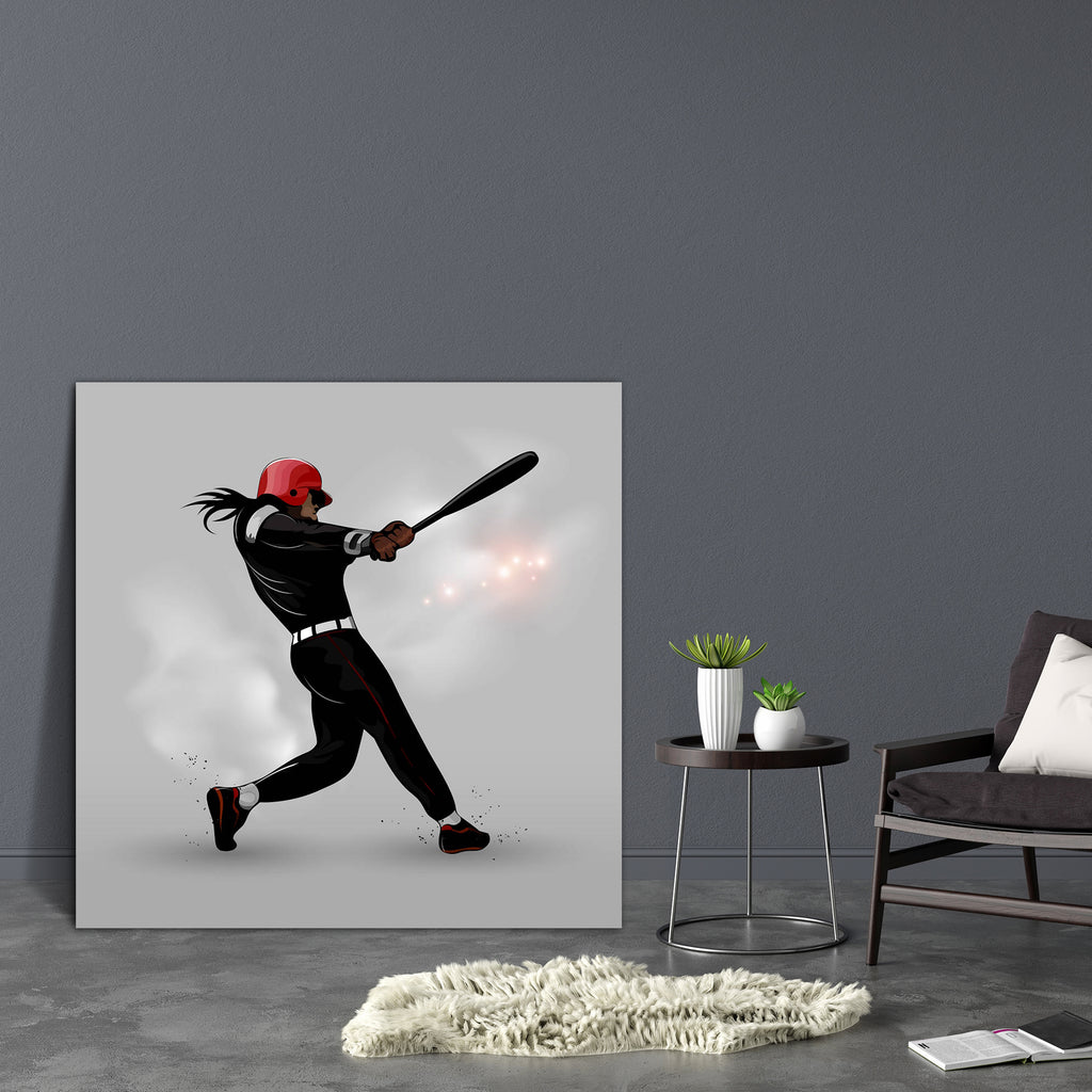 Baseball Player Hitting Ball Canvas Painting Synthetic Frame-Paintings MDF Framing-AFF_FR-IC 5004639 IC 5004639, Abstract Expressionism, Abstracts, Black, Black and White, Semi Abstract, Sports, White, baseball, player, hitting, ball, canvas, painting, synthetic, frame, background, base, batter, blue, color, game, hard, helmet, hit, isolated, match, run, silhouette, strong, team, win, artzfolio, wall decor for living room, wall frames for living room, frames for living room, wall art, canvas painting, wall 