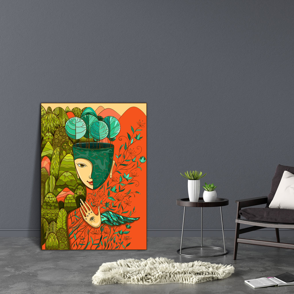 Mother Nature D1 Canvas Painting Synthetic Frame-Paintings MDF Framing-AFF_FR-IC 5004642 IC 5004642, Animals, Art and Paintings, Astronomy, Birds, Botanical, Cosmology, Drawing, Fantasy, Floral, Flowers, Illustrations, Nature, Religion, Religious, Scenic, Seasons, Space, Wooden, mother, d1, canvas, painting, synthetic, frame, earth, environment, tree, of, life, flower, goddess, art, beautiful, beauty, bio, bird, blue, brown, color, colorful, concept, deer, eco, eye, face, fauna, flora, forest, green, hand, 