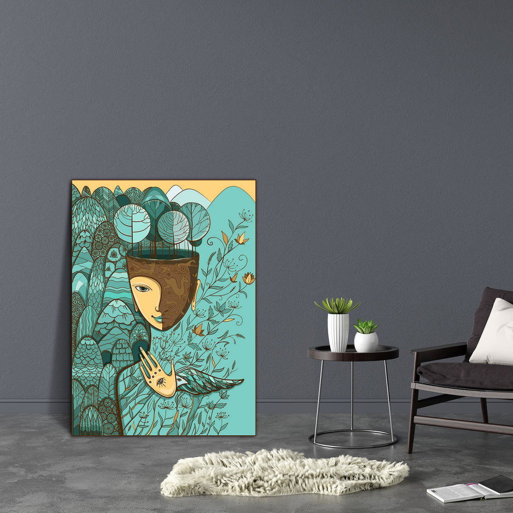 Mother Nature D2 Canvas Painting Synthetic Frame-Paintings MDF Framing-AFF_FR-IC 5004643 IC 5004643, Animals, Art and Paintings, Astronomy, Birds, Botanical, Cosmology, Drawing, Fantasy, Floral, Flowers, Illustrations, Nature, Religion, Religious, Scenic, Seasons, Space, Wooden, mother, d2, canvas, painting, synthetic, frame, earth, environment, goddess, concept, art, beautiful, beauty, beige, bio, bird, blue, brown, color, colorful, deer, eco, eye, face, fauna, flora, flower, forest, green, hand, head, hor