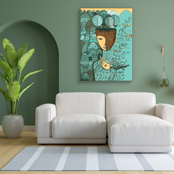 Mother Nature D2 Canvas Painting Synthetic Frame-Paintings MDF Framing-AFF_FR-IC 5004643 IC 5004643, Animals, Art and Paintings, Astronomy, Birds, Botanical, Cosmology, Drawing, Fantasy, Floral, Flowers, Illustrations, Nature, Religion, Religious, Scenic, Seasons, Space, Wooden, mother, d2, canvas, painting, for, bedroom, living, room, engineered, wood, frame, earth, environment, goddess, concept, art, beautiful, beauty, beige, bio, bird, blue, brown, color, colorful, deer, eco, eye, face, fauna, flora, flo