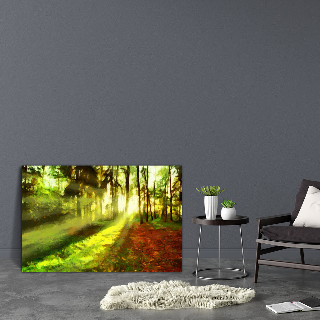Summer Forest Canvas Painting Synthetic Frame-Paintings MDF Framing-AFF_FR-IC 5004650 IC 5004650, Art and Paintings, Drawing, Fantasy, Landscapes, Nature, Paintings, Scenic, Seasons, Sunrises, Wooden, summer, forest, canvas, painting, synthetic, frame, arts, autumn, beauty, branch, bright, clearing, color, environment, fog, foliage, green, landscape, leaf, light, mist, morning, mystery, natural, oil, outdoor, park, picture, ray, season, shadow, shine, sun, sunbeam, sunlight, sunny, sunrise, sunshine, throug
