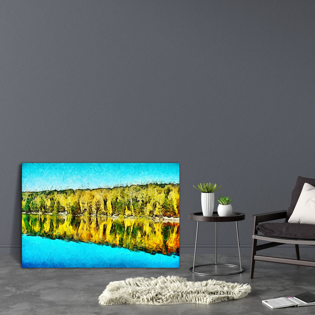 Colorful Autumn Landscape Canvas Painting Synthetic Frame-Paintings MDF Framing-AFF_FR-IC 5004653 IC 5004653, Art and Paintings, Botanical, Drawing, Floral, Flowers, Impressionism, Landscapes, Nature, Paintings, Russian, Scenic, Seasons, Wooden, colorful, autumn, landscape, canvas, painting, synthetic, frame, arts, background, beautiful, beauty, blue, color, environment, fall, flora, foliage, forest, gold, golden, image, lake, leaf, mirror, oil, orange, outdoor, park, picture, pond, reflection, reflex, ripp