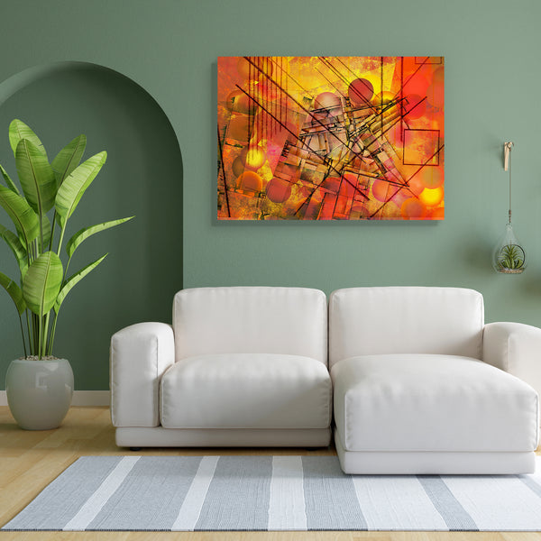 Abstract Art Work D7 Canvas Painting Synthetic Frame-Paintings MDF Framing-AFF_FR-IC 5004655 IC 5004655, Abstract Expressionism, Abstracts, Art and Paintings, Conceptual, Decorative, Digital, Digital Art, Futurism, Geometric, Geometric Abstraction, Graphic, Grid Art, Illustrations, Modern Art, Paintings, Patterns, Retro, Semi Abstract, Signs, Signs and Symbols, Triangles, Urban, abstract, art, work, d7, canvas, painting, for, bedroom, living, room, engineered, wood, frame, abstraction, angle, angles, angula