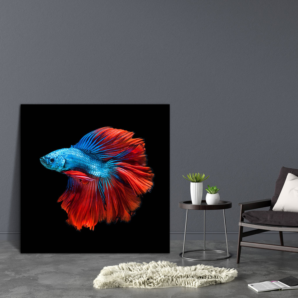 Siamese Fighting Fish D1, Animals, Art and Paintings, Black, Black and White, Nature, Pets, Scenic, Space, White, art, bed, big, canvas, colour, decor, dining, framed, framing, hanging, house, item, landscape, large, living, modern, mural, office, painting, panting, poster, print, room, scenery, size, vastu, wall, , , , 
