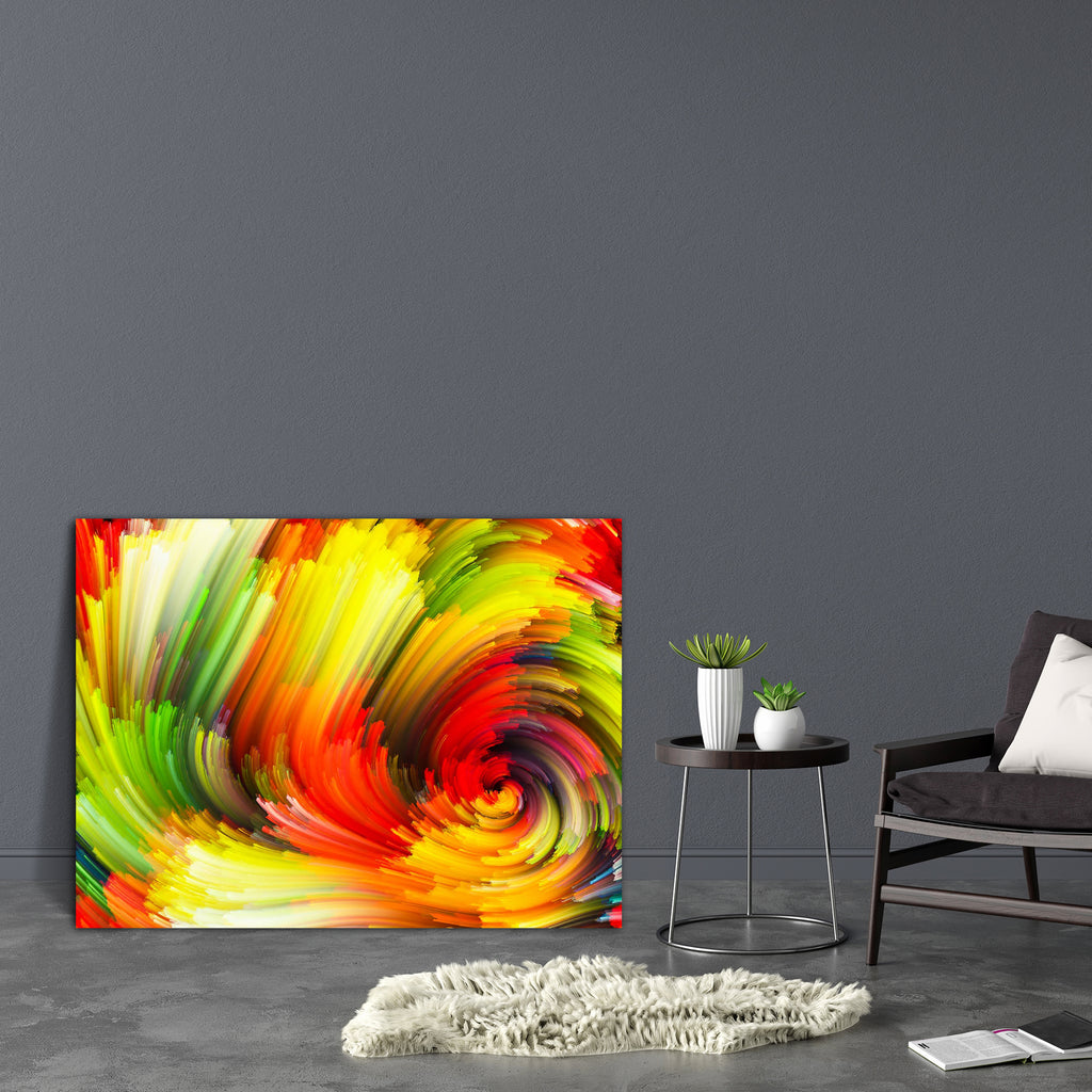 Abstract Colorful Canvas Painting Synthetic Frame - Paintings MDF Framing - ArtzFolio.com