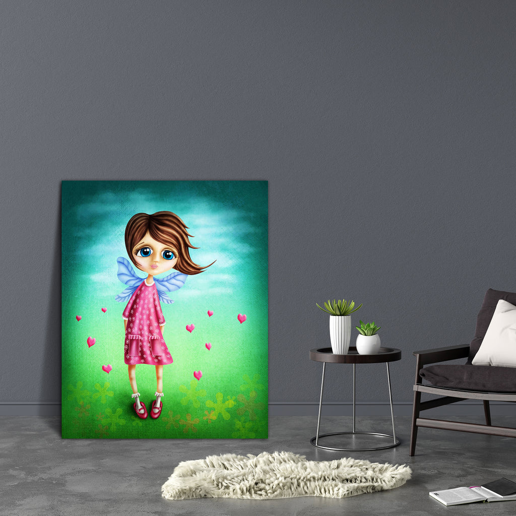 Little Fairy Girl With Wings Canvas Painting Synthetic Frame-Paintings MDF Framing-AFF_FR-IC 5004670 IC 5004670, Animated Cartoons, Art and Paintings, Baby, Caricature, Cartoons, Children, Culture, Drawing, Ethnic, Fantasy, Folk Art, Hearts, Illustrations, Kids, Love, Paintings, Romance, Traditional, Tribal, World Culture, little, fairy, girl, with, wings, canvas, painting, synthetic, frame, alone, art, artwork, beauty, big, cartoon, child, cute, dress, eyes, female, folk, grass, hair, heart, illustration, 