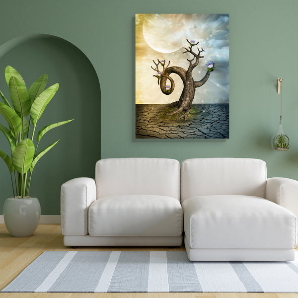 Desert With Old Tree Canvas Painting Synthetic Frame-Paintings MDF Framing-AFF_FR-IC 5004693 IC 5004693, Art and Paintings, Baby, Botanical, Children, Digital, Digital Art, Fantasy, Floral, Flowers, Graphic, Illustrations, Kids, Landscapes, Nature, Scenic, Stars, desert, with, old, tree, canvas, painting, for, bedroom, living, room, engineered, wood, frame, amazing, art, backdrops, background, beautiful, cloud, crack, dream, dreams, dreamy, enchanting, fae, fairy, fairytale, floor, illustration, landscape, 