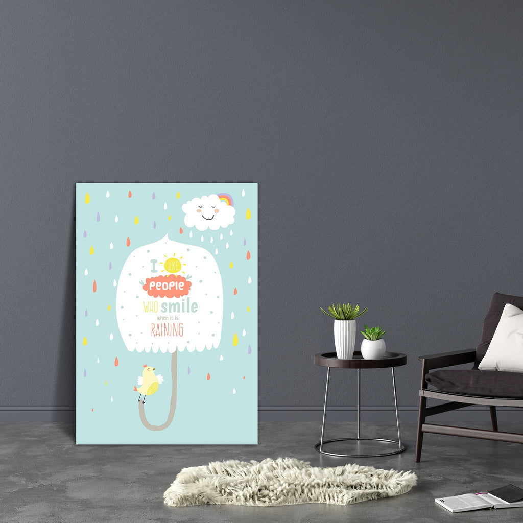 Smiling When It Is Raining Canvas Painting Synthetic Frame-Paintings MDF Framing-AFF_FR-IC 5004697 IC 5004697, Animals, Animated Cartoons, Baby, Birthday, Caricature, Cartoons, Children, Decorative, Digital, Digital Art, Graphic, Hipster, Illustrations, Inspirational, Kids, Motivation, Motivational, Quotes, Typography, smiling, when, it, is, raining, canvas, painting, synthetic, frame, cute, funny, background, animal, calligraphic, card, cartoon, character, concept, congratulation, creative, day, emotion, e