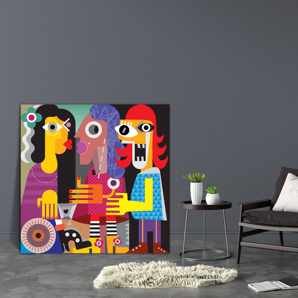Portrait Of Three Women Canvas Painting Synthetic Frame-Paintings MDF Framing-AFF_FR-IC 5004711 IC 5004711, Abstract Expressionism, Abstracts, Art and Paintings, Fine Art Reprint, Friends, Illustrations, Individuals, Modern Art, Old Masters, People, Portraits, Retro, Semi Abstract, portrait, of, three, women, canvas, painting, synthetic, frame, abstract, aggressive, art, company, conflict, eye, face, fine, friendship, group, hair, hand, head, illustration, meeting, modern, person, picasso, quarrel, relation