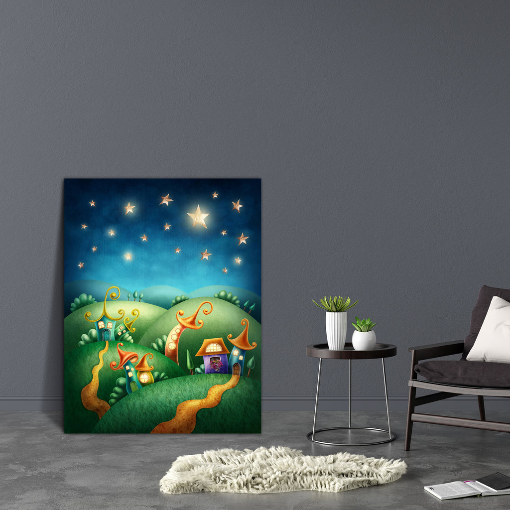 Fantasy Village D3 Canvas Painting Synthetic Frame-Paintings MDF Framing-AFF_FR-IC 5004730 IC 5004730, Animated Cartoons, Art and Paintings, Botanical, Caricature, Cartoons, Cities, City Views, Culture, Ethnic, Fantasy, Floral, Flowers, Folk Art, Illustrations, Landscapes, Nature, Paintings, Scenic, Signs and Symbols, Symbols, Traditional, Tribal, Urban, Watercolour, World Culture, village, d3, canvas, painting, synthetic, frame, fairy, story, art, building, cartoon, childhood, city, clouds, color, colorful