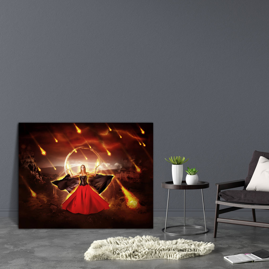 Woman With Fire Canvas Painting Synthetic Frame-Paintings MDF Framing-AFF_FR-IC 5004736 IC 5004736, Ancient, Astronomy, Black, Black and White, Cosmology, Fantasy, Medieval, Space, Vintage, woman, with, fire, canvas, painting, synthetic, frame, armageddon, attack, ball, bang, blaze, bright, burning, castle, catastrophe, comet, danger, destruction, detonation, developing, dress, energy, evil, explode, explosion, fiery, fireball, flame, flaming, flare, glow, halloween, heat, horror, lady, light, mage, magic, 
