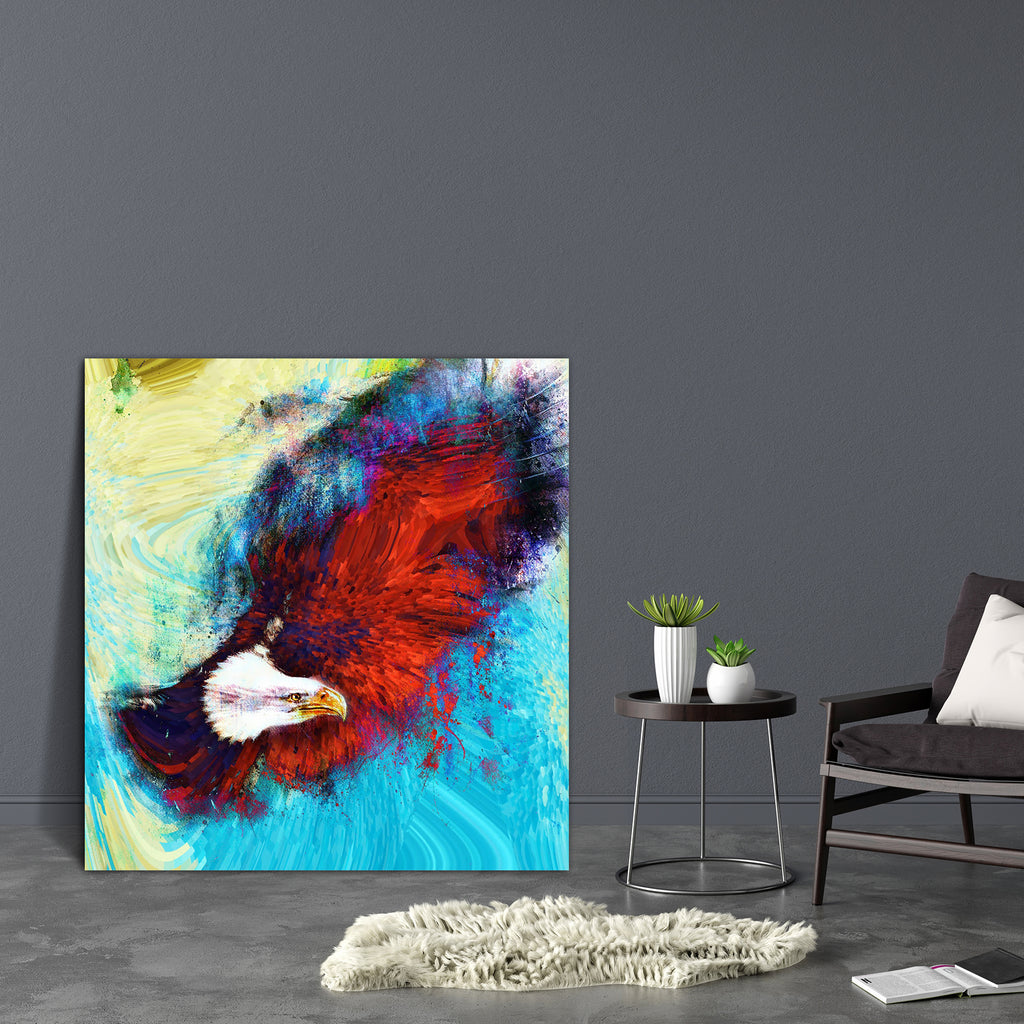 Eagle With Black Feathers US Symbols Freedom Canvas Painting Synthetic Frame-Paintings MDF Framing-AFF_FR-IC 5004751 IC 5004751, Abstract Expressionism, Abstracts, American, Animals, Art and Paintings, Birds, Black, Black and White, Illustrations, Individuals, Paintings, Portraits, Semi Abstract, Signs, Signs and Symbols, Symbols, White, Wildlife, eagle, with, feathers, us, freedom, canvas, painting, synthetic, frame, abstract, america, animal, art, artist, artwork, background, bald, beautiful, beauty, bird