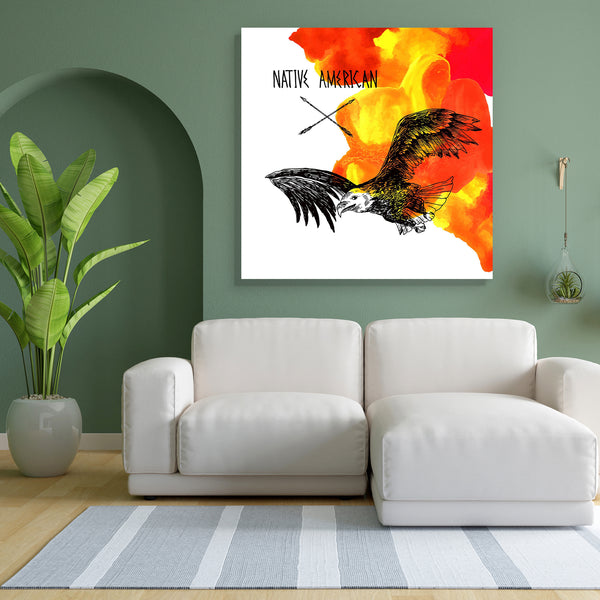 Native American D3 Canvas Painting Synthetic Frame-Paintings MDF Framing-AFF_FR-IC 5004753 IC 5004753, American, Ancient, Arrows, Art and Paintings, Birds, Culture, Digital, Digital Art, Drawing, Ethnic, Graphic, Hand Drawn, Historical, Illustrations, Indian, Medieval, Signs, Signs and Symbols, Sketches, Symbols, Traditional, Tribal, Vintage, Watercolour, World Culture, native, d3, canvas, painting, for, bedroom, living, room, engineered, wood, frame, aboriginal, america, apache, arrow, art, background, bir