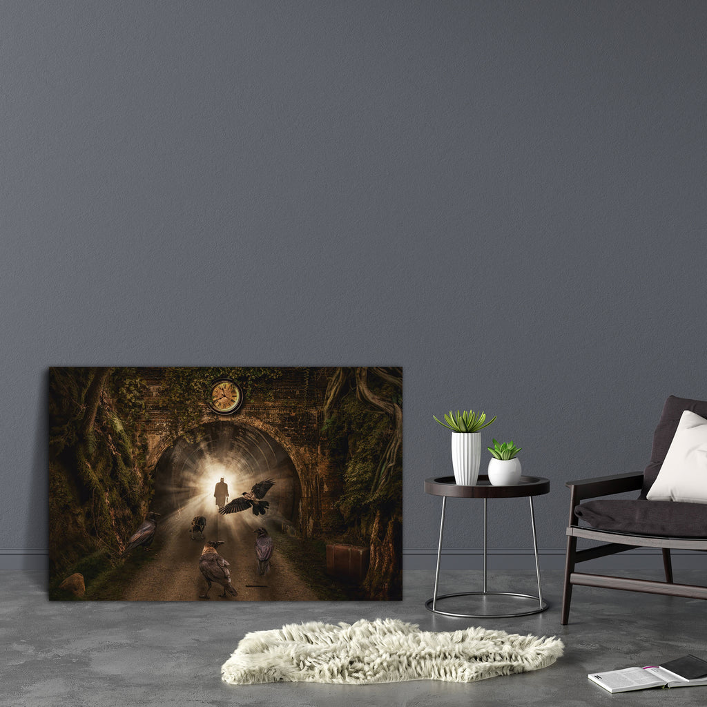 Moving To Meet The Future Canvas Painting Synthetic Frame-Paintings MDF Framing-AFF_FR-IC 5004799 IC 5004799, Birds, Collages, Fantasy, Futurism, Illustrations, Science Fiction, Signs and Symbols, Space, Symbols, moving, to, meet, the, future, canvas, painting, synthetic, frame, adoption, background, baggage, bird, care, cargo, collage, concept, contemplation, crows, dream, experience, farewell, feelings, fiction, ghost, hope, illusion, illustration, knowledge, leave, light, manipulation, meeting, motion, m