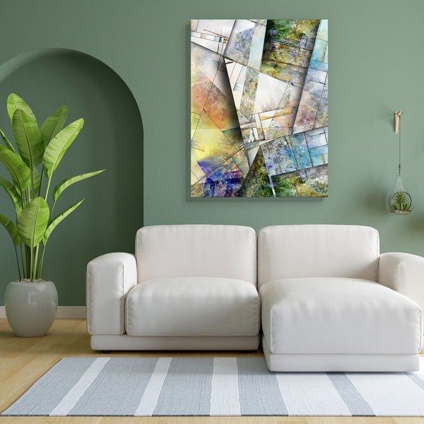Abstract Art D31 Canvas Painting Synthetic Frame-Paintings MDF Framing-AFF_FR-IC 5004807 IC 5004807, Abstract Expressionism, Abstracts, Art and Paintings, Conceptual, Decorative, Digital, Digital Art, Geometric, Geometric Abstraction, Graphic, Grid Art, Illustrations, Modern Art, Paintings, Patterns, Semi Abstract, Signs, Signs and Symbols, Triangles, Urban, abstract, art, d31, canvas, painting, for, bedroom, living, room, engineered, wood, frame, abstraction, angle, angles, angular, arrangement, artistic, 